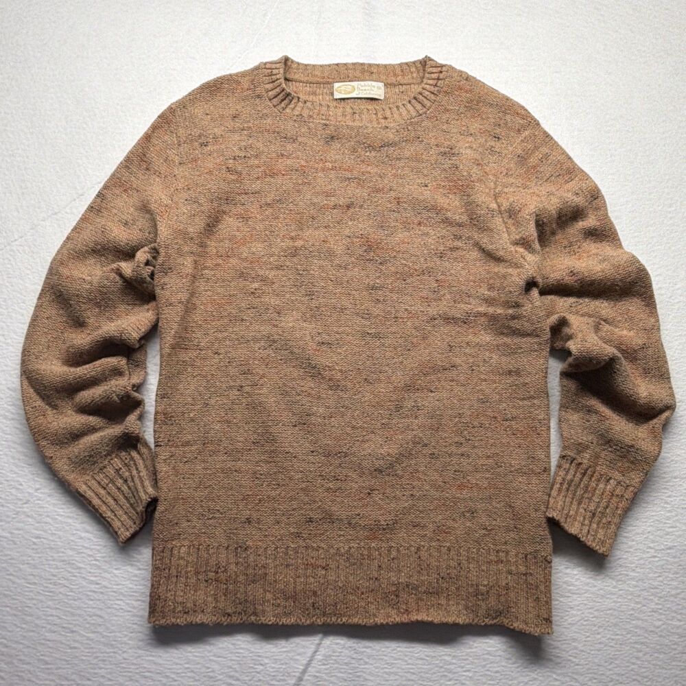 Vintage 80s Pebble Beach of California Shetland Wool Knit Sweater - Men’s Medium